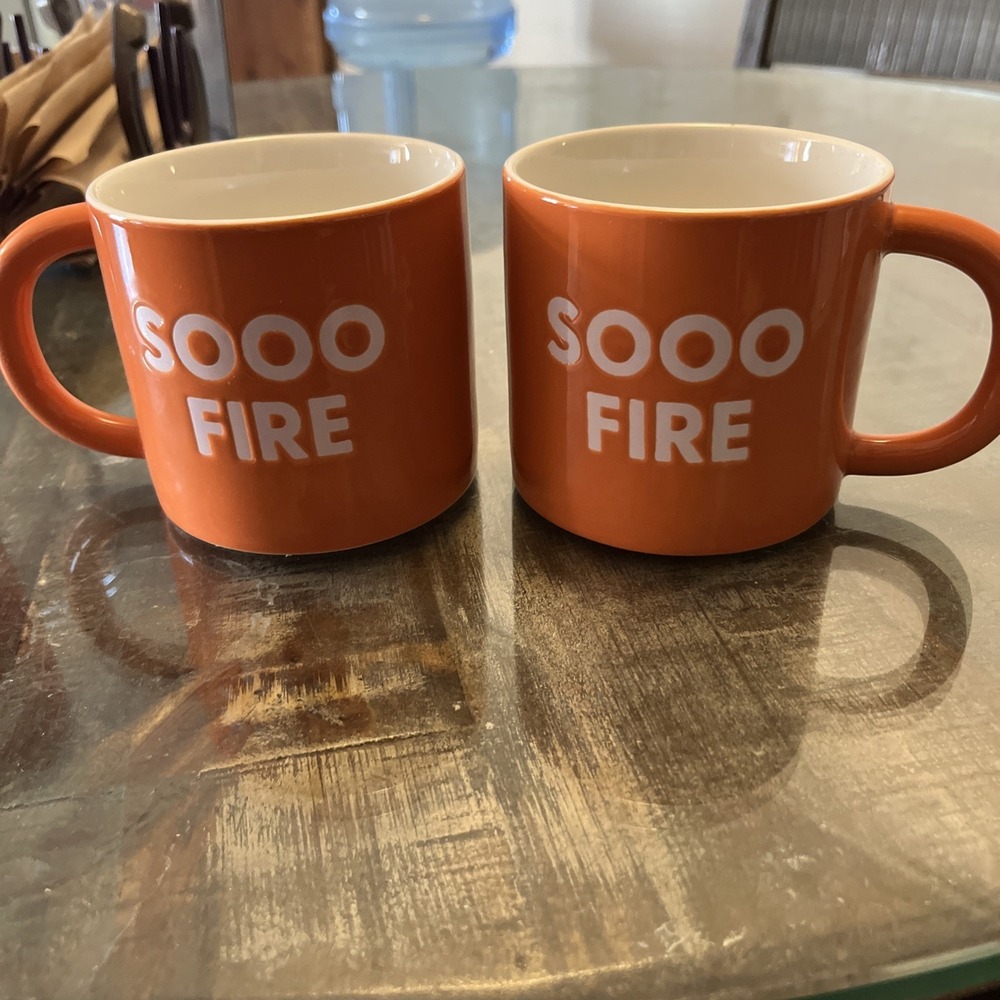 Room Essentials-Target Stoneware Mug with Handle - Sooo Fire - Orange Set Of 6